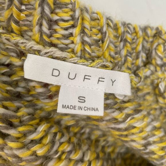 Duffy Wool Blend Canary Yellow Multi Pullover Sweater NWT Size Small - Picture 3 of 5